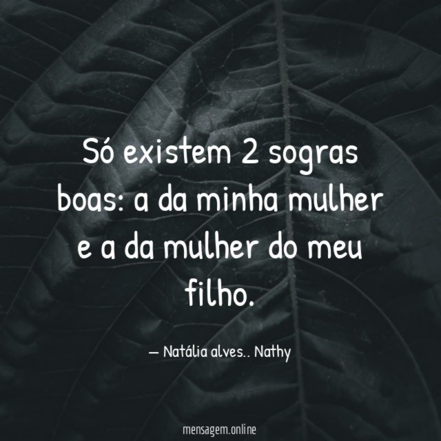 Só existem 2 sogras boas