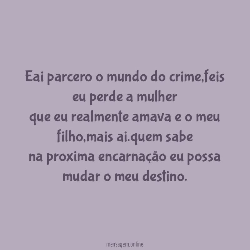 eai parcero o mundo do crime