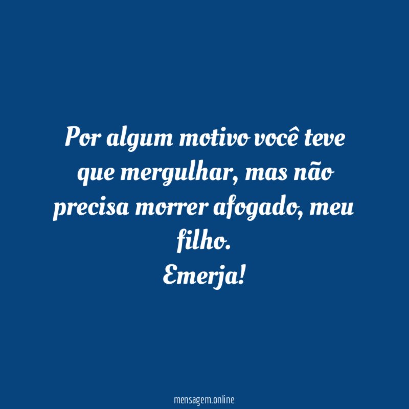 Por algum motivo você teve que mergulhar