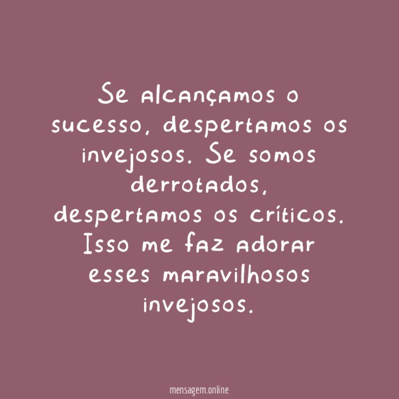 Se alcançamos o sucesso