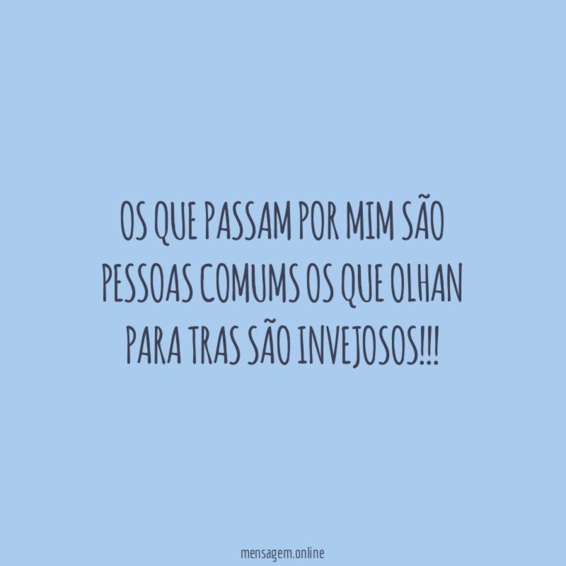 os que passam por mim são pessoas comums