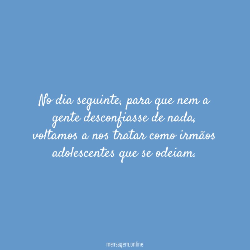 No dia seguinte