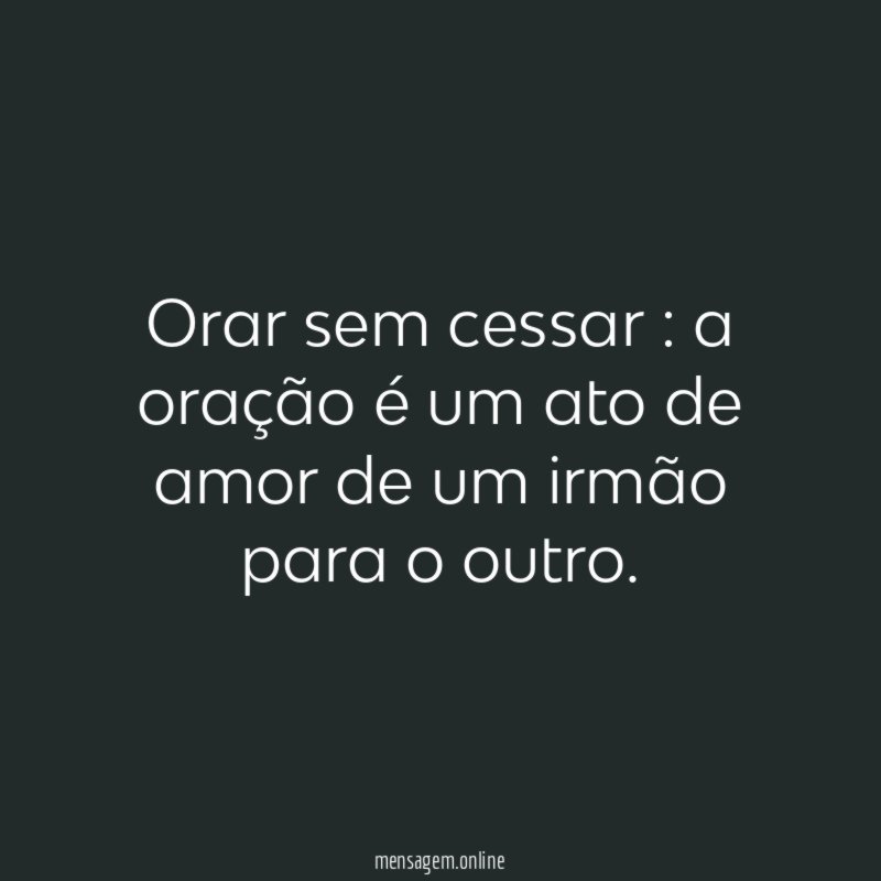 Orar sem cessar