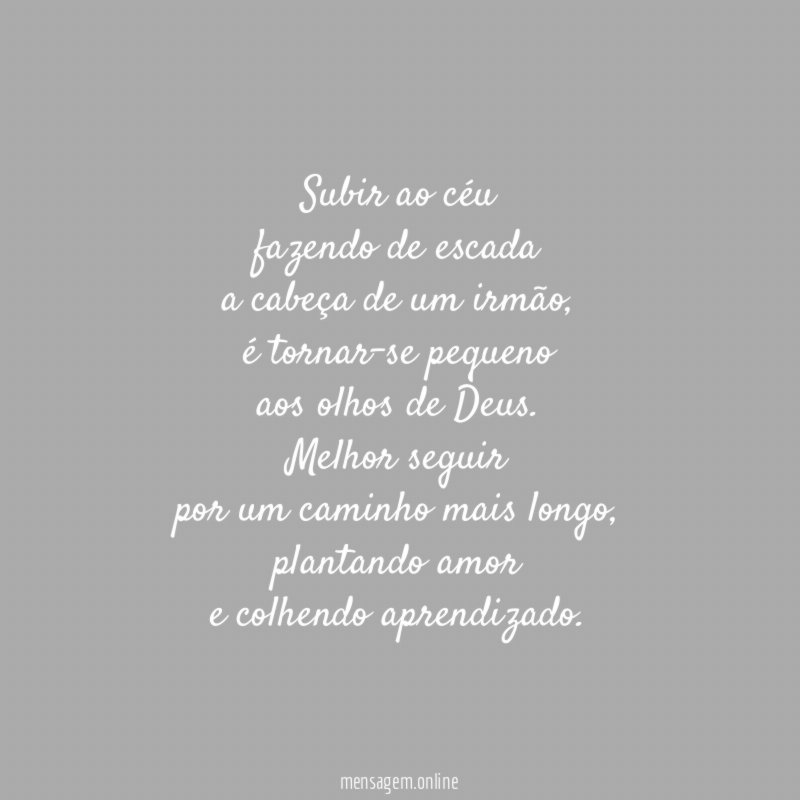 Subir ao céu fazendo de escada a cabeça de um