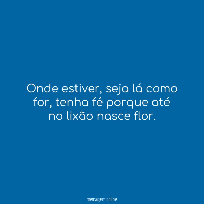 Onde estiver