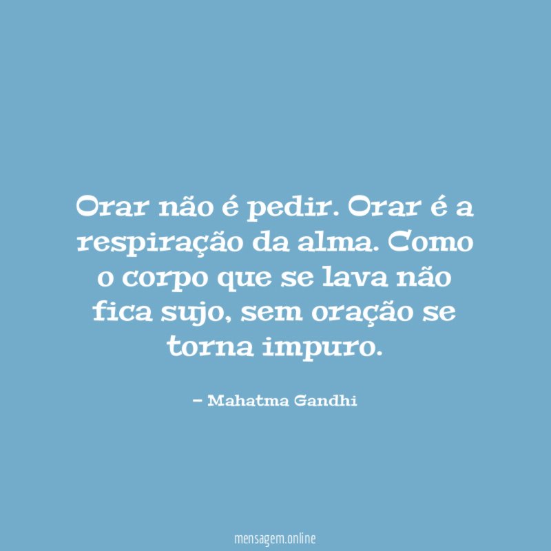 Orar não é pedir