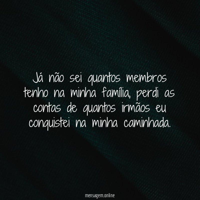 Já não sei quantos membros tenho na minha família