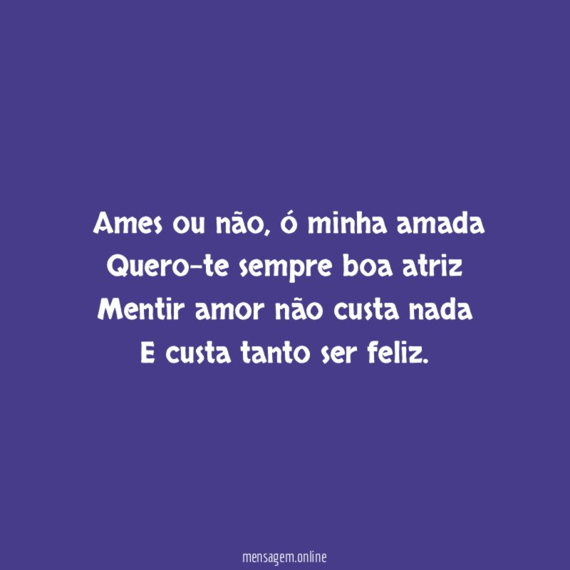 Ames ou não