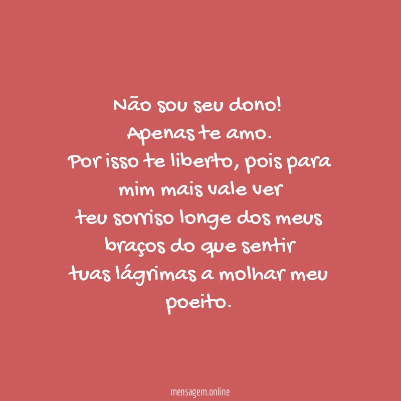 Não sou seu dono