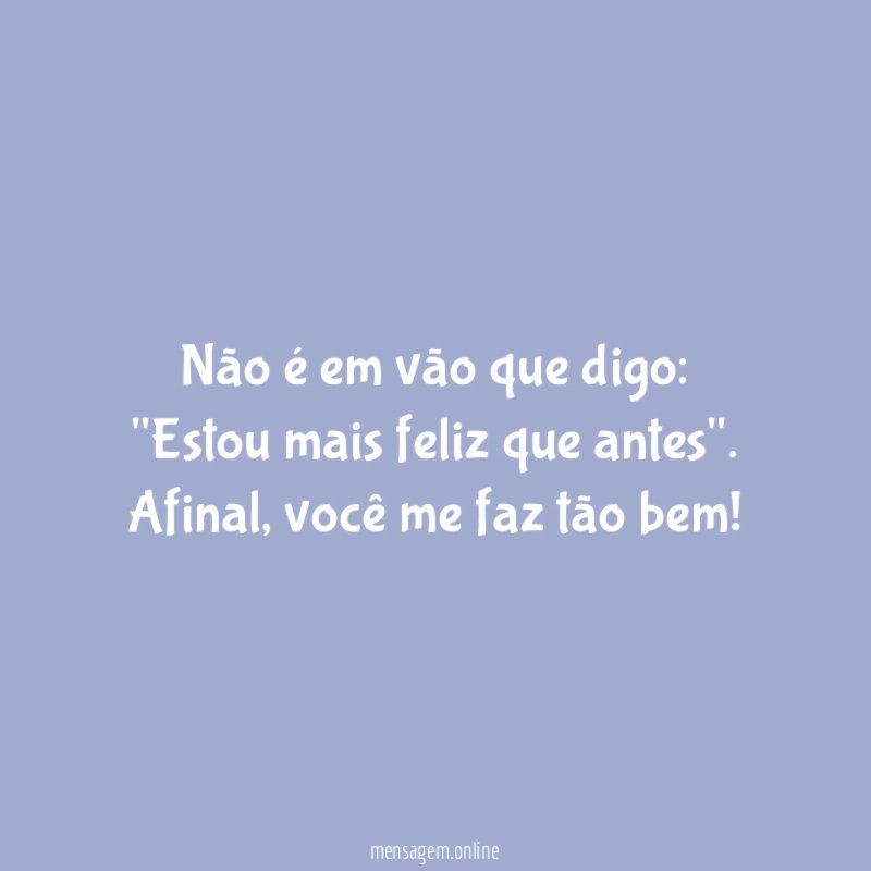 Não é em vão que digo