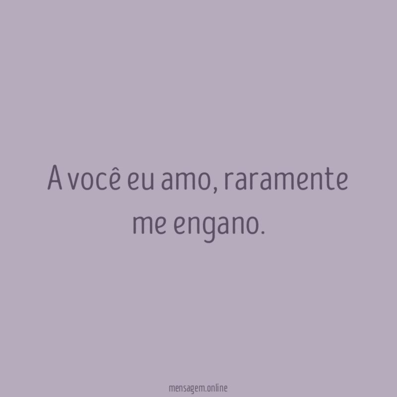 A você eu amo