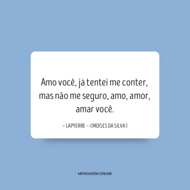 Amo você