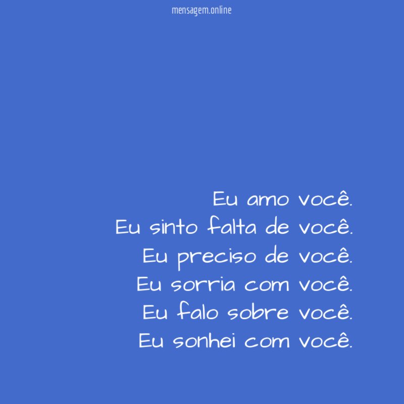 Eu amo você