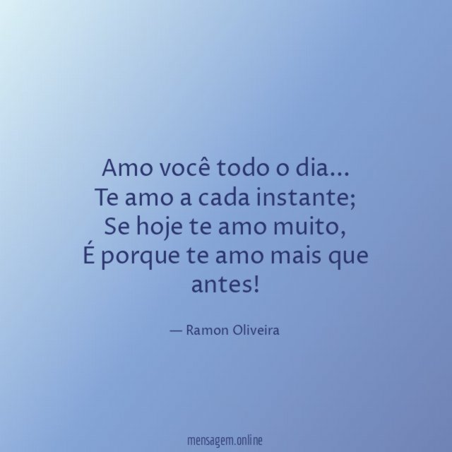 Amo você todo o dia