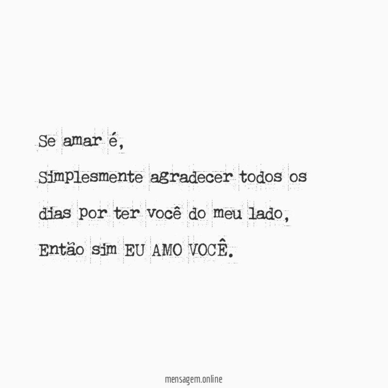 Se amar é