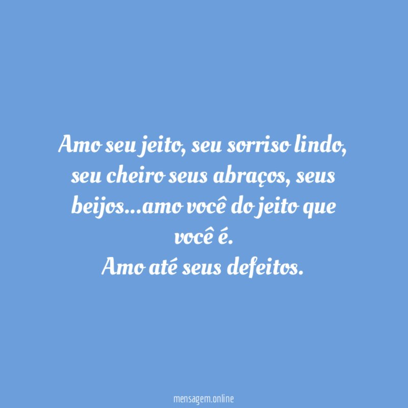 Amo seu jeito