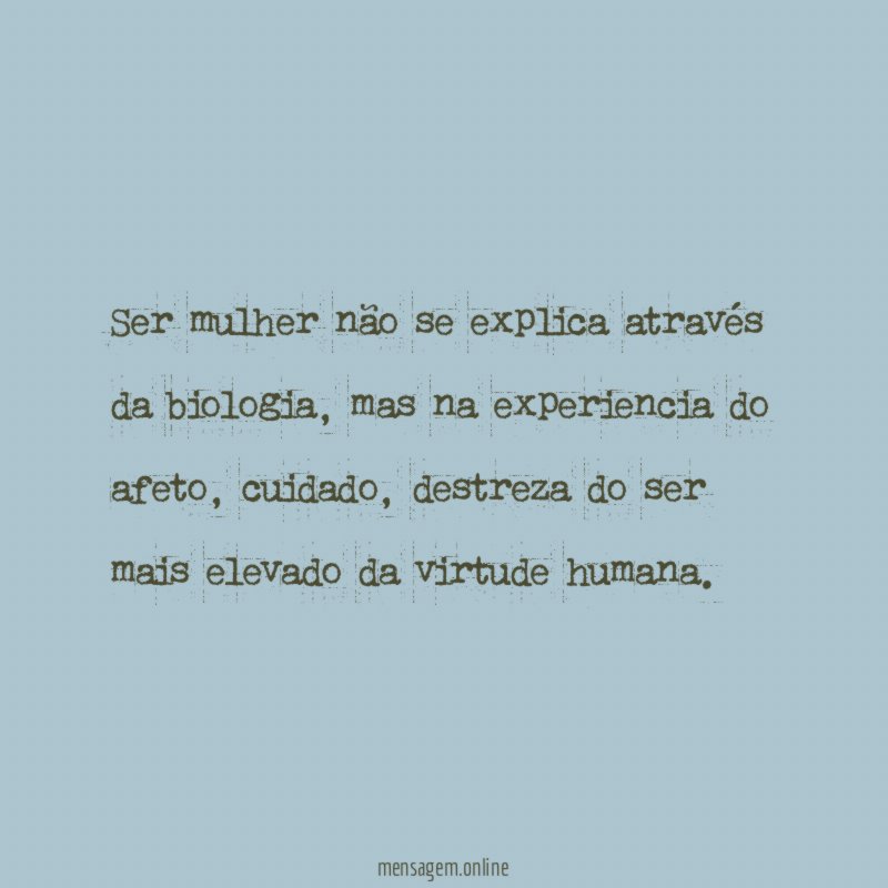 Ser mulher não se explica através da biologia