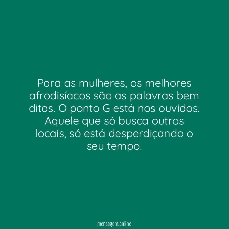 Para as mulheres