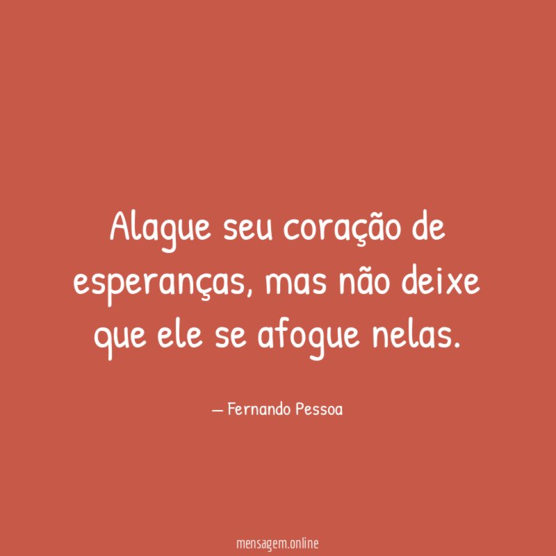 Alague seu coração de esperanças