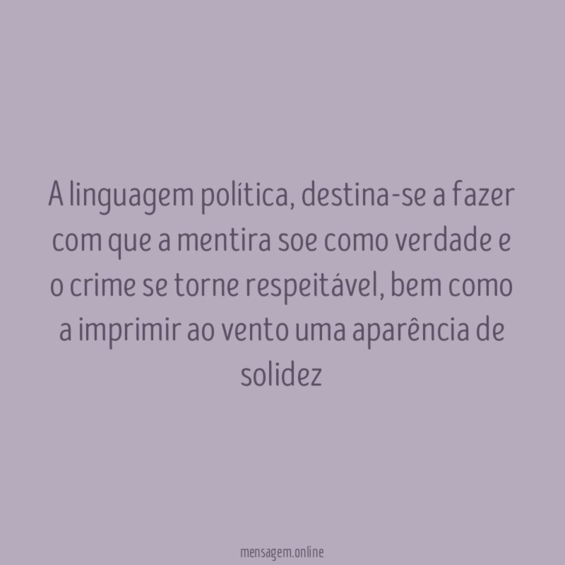 A linguagem política