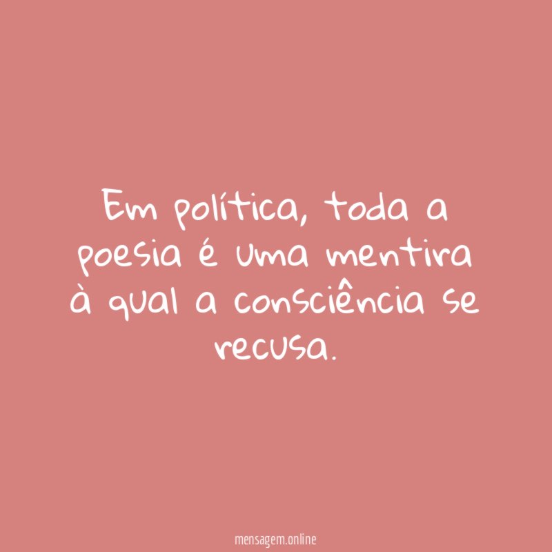 Em política