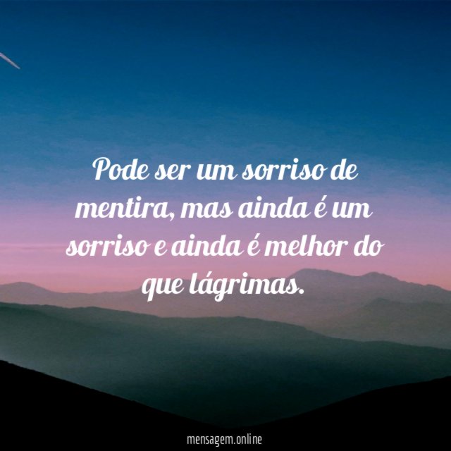 Pode ser um sorriso de mentira
