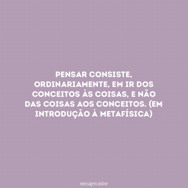 Pensar consiste