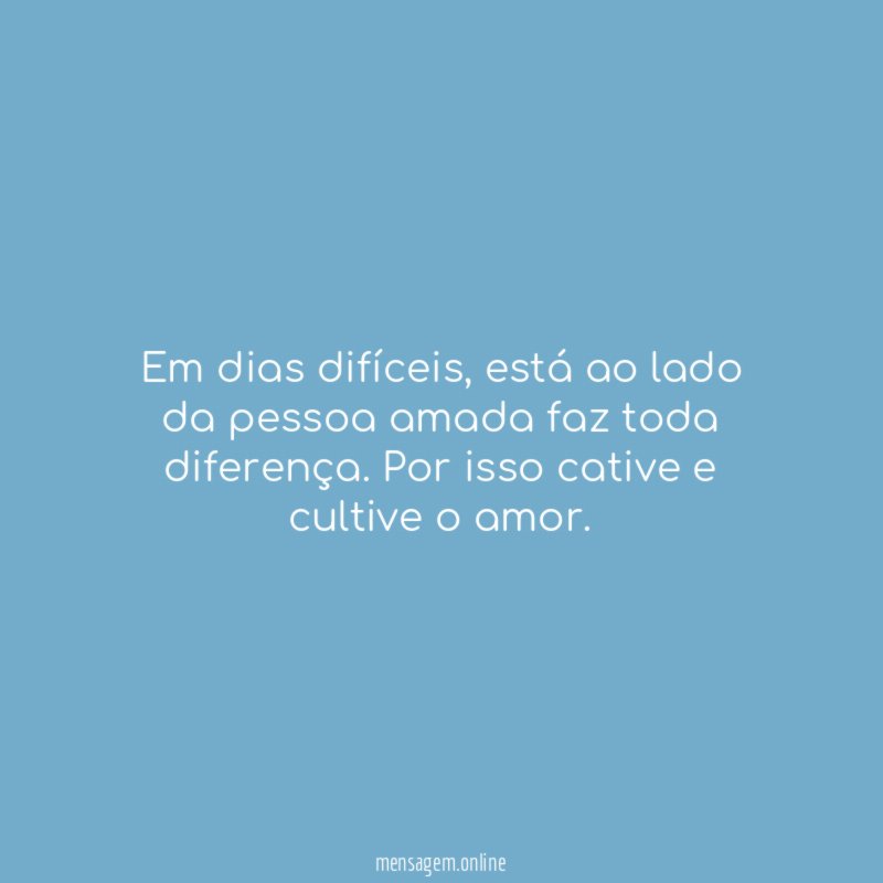 Em dias difíceis
