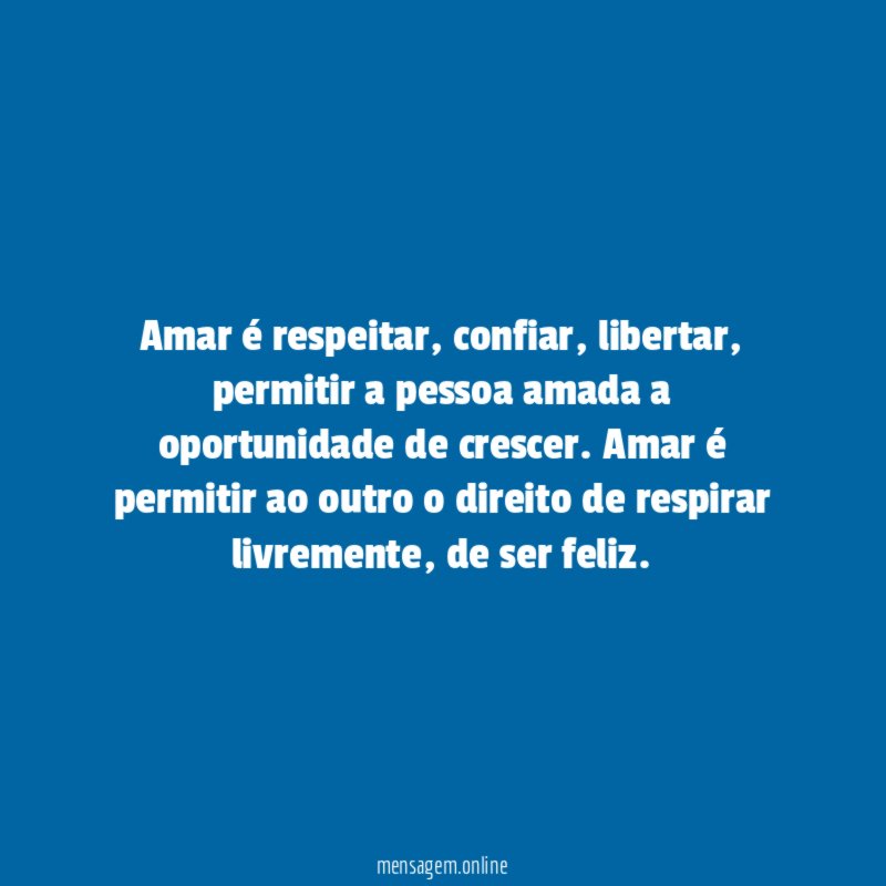 Amar é respeitar