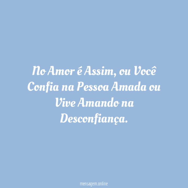 No Amor é Assim