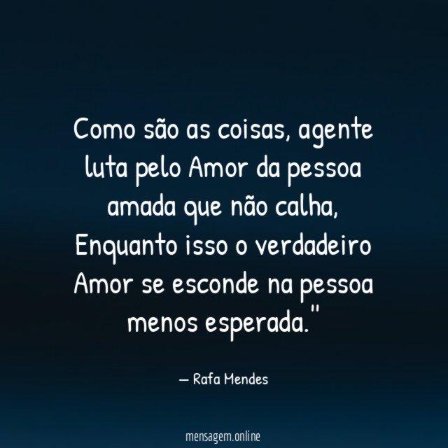 Como são as coisas