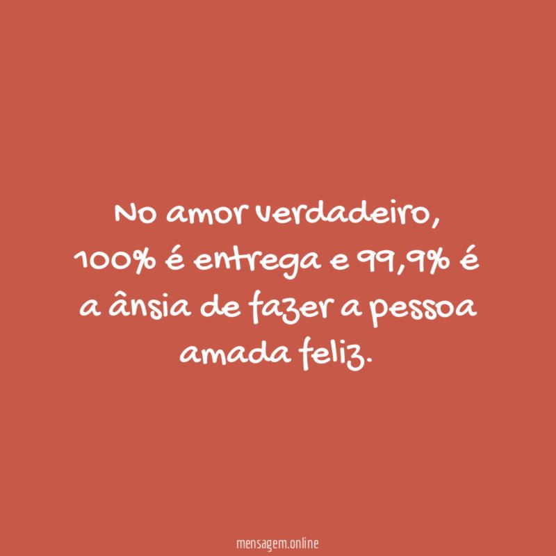 No amor verdadeiro