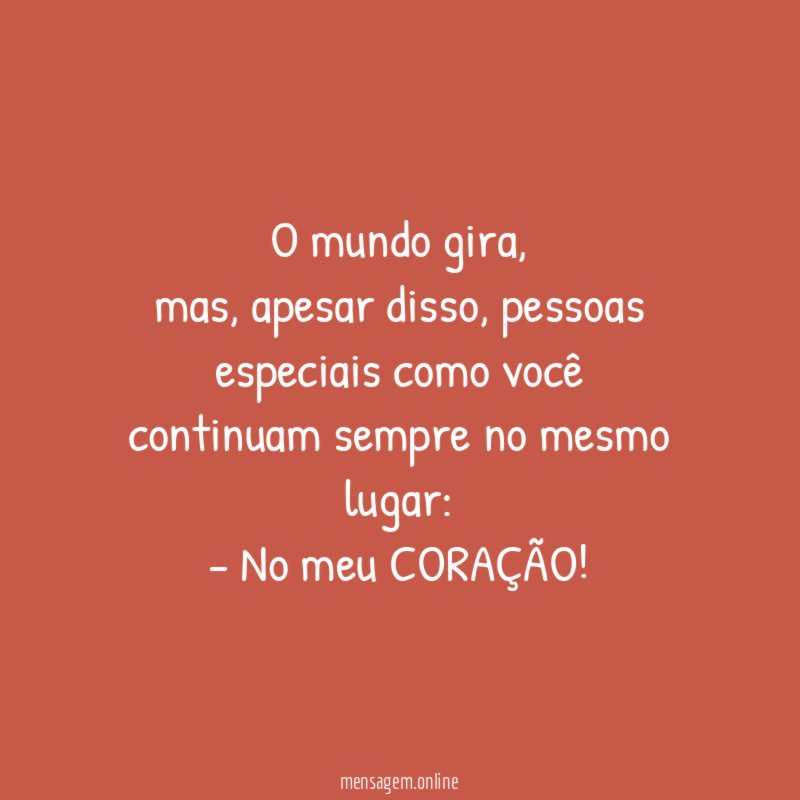 O mundo gira