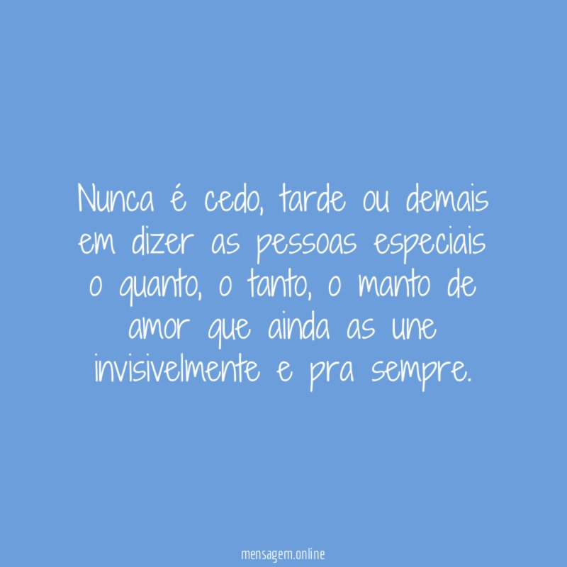 Nunca é cedo