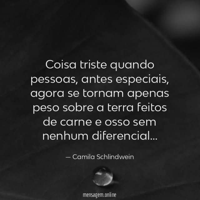 Coisa triste quando pessoas