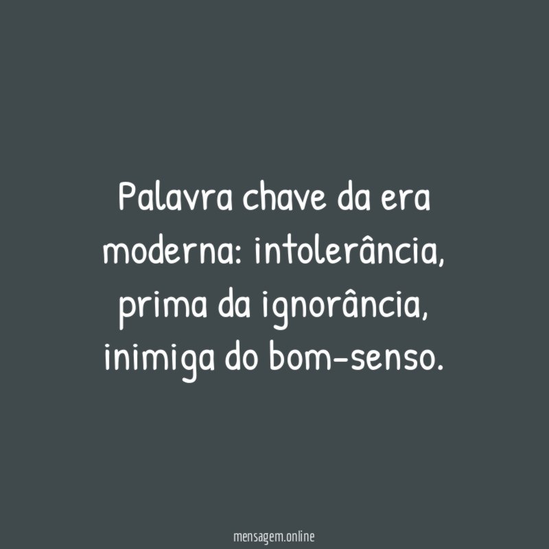 Palavra chave da era moderna
