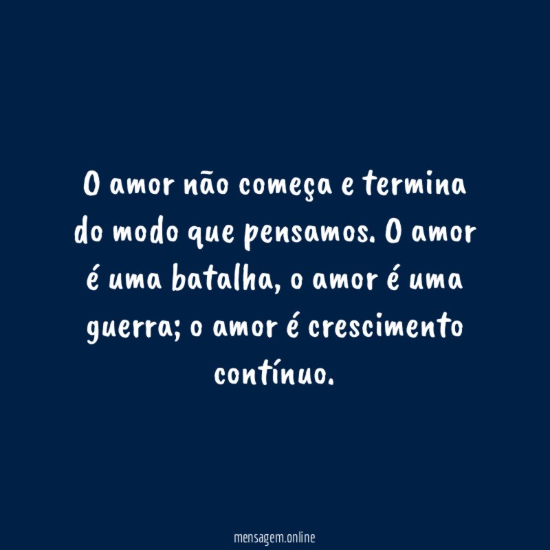 O amor não começa e termina do modo que pensamos