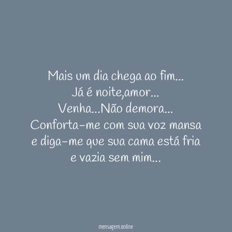 Mais um dia chega ao fim…