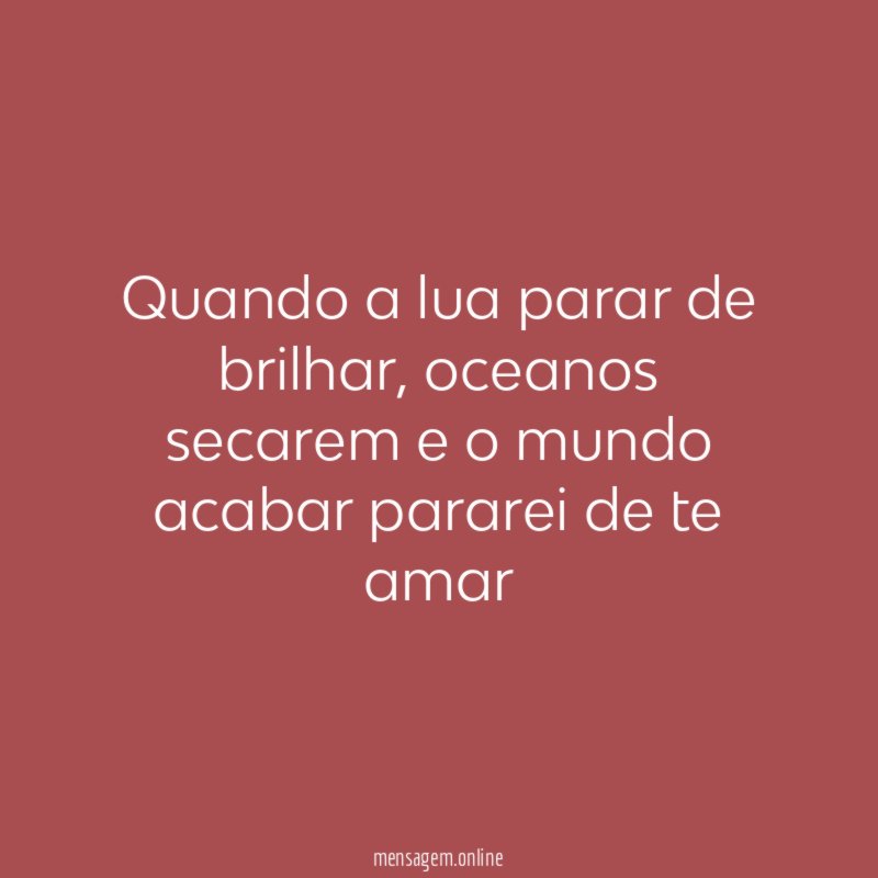 Quando a lua parar de brilhar