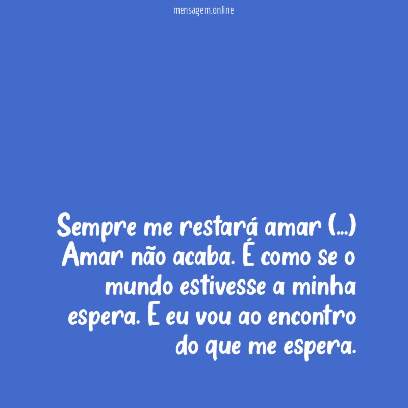 Sempre me restará amar (