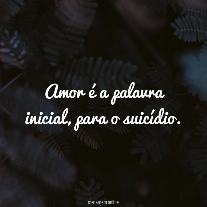 Amor é a palavra inicial