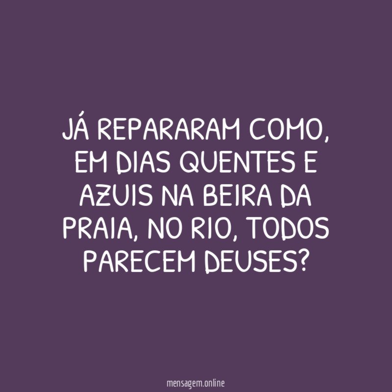 Já repararam como