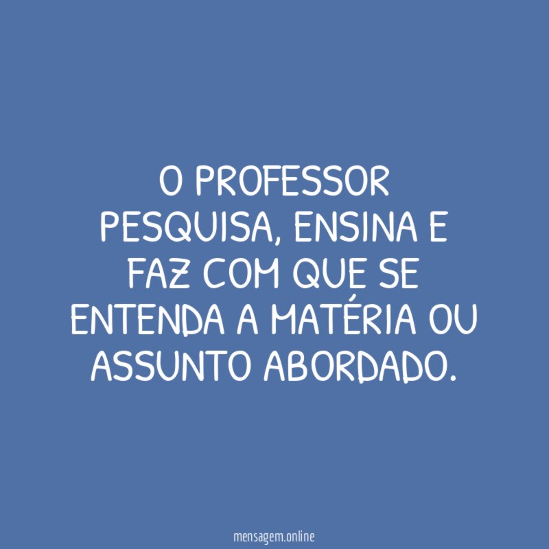O professor pesquisa