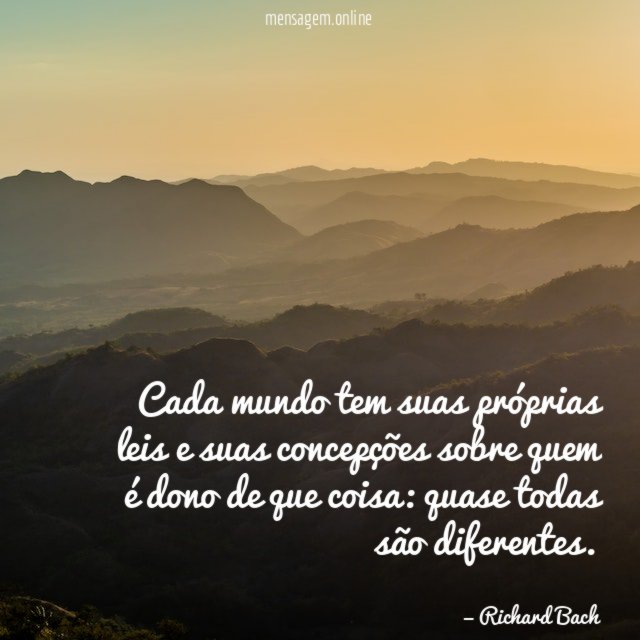 Cada mundo tem suas próprias leis e suas