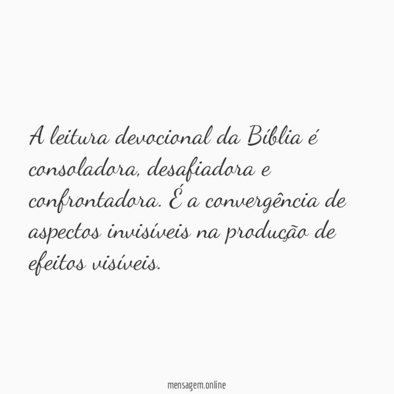 A leitura devocional da Bíblia é consoladora