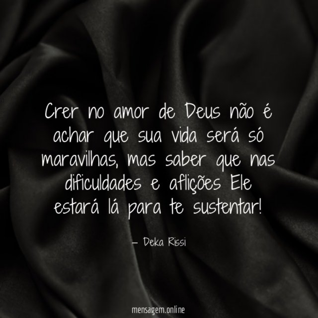 Crer no amor de Deus não é achar