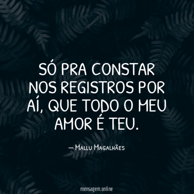 Só pra constar nos registros por aí