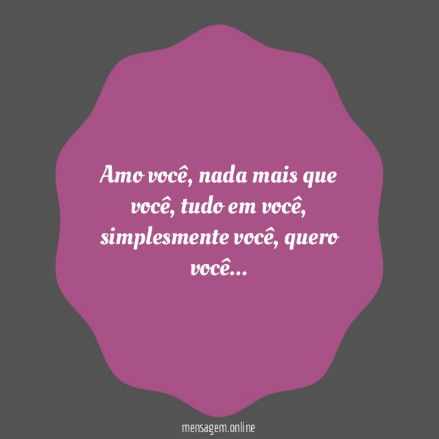 Amo você