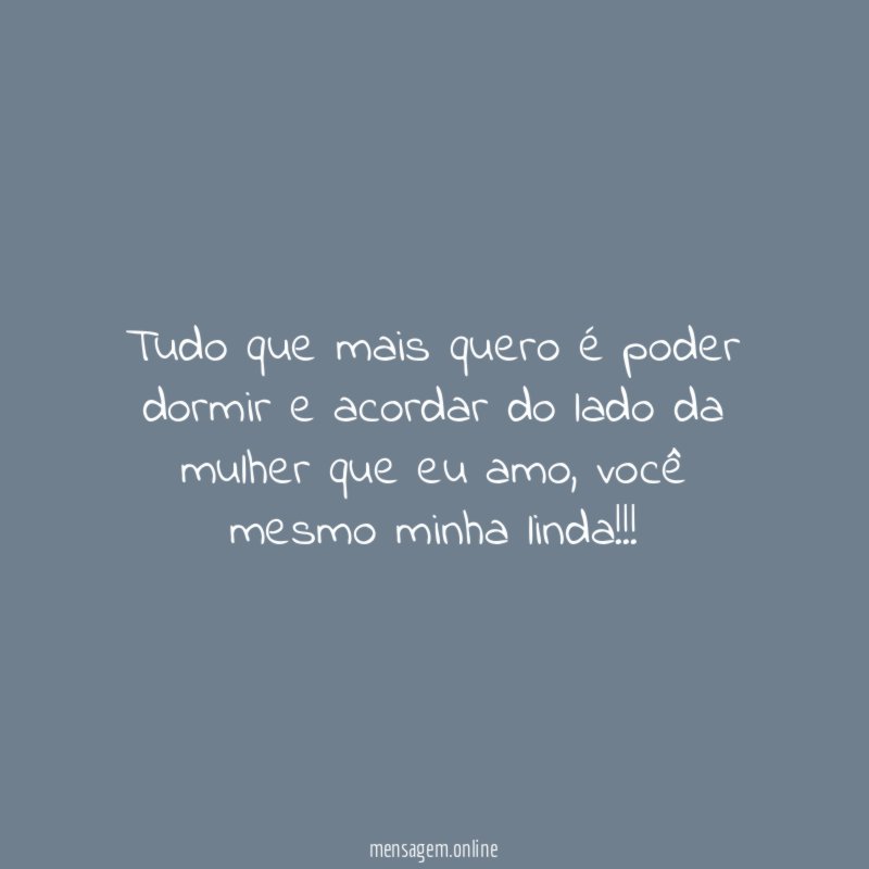Tudo que mais quero é poder dormir