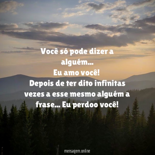 Você só pode dizer a alguém
